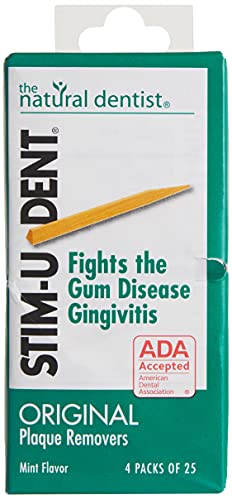 StimUDent Mint Plaque Removers 4 Pack of 25 Value Pack of 4